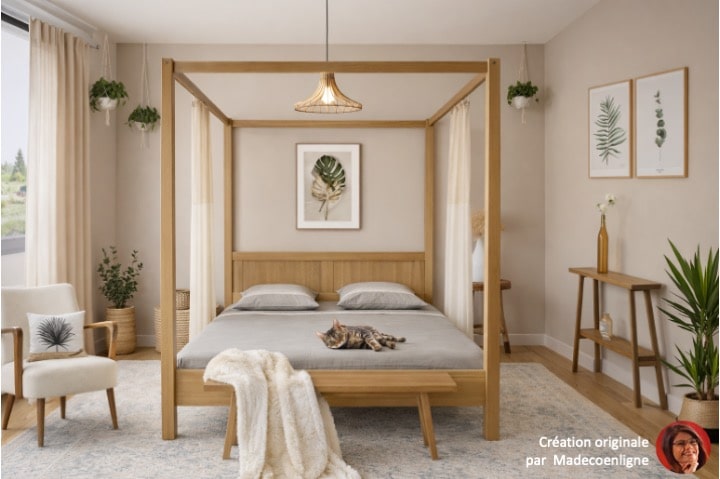 Chambre bohème avec baldaquin