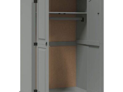 Armoire campagne gris clair bois