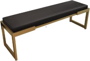 Black and Gold Ottoman Bench