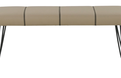 Banc simili cuir beige