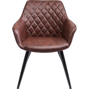 Brown Faux Leather Chair