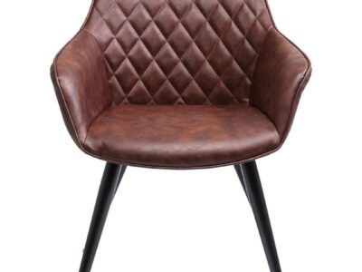 Chaise marron simili cuir