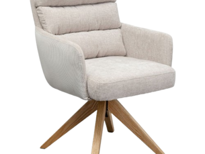 Fauteuil pivotant beige