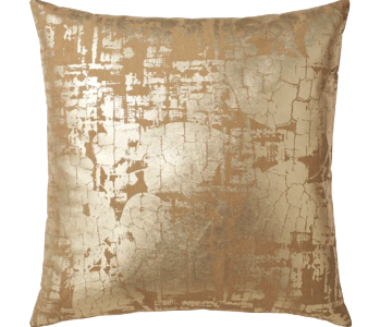 Coussin blanc et doré