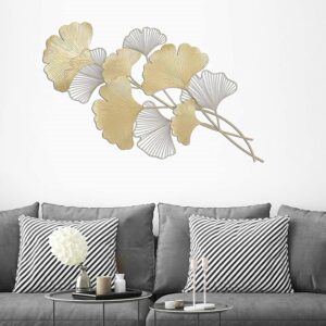Metal Ginkgo Wall Décor
