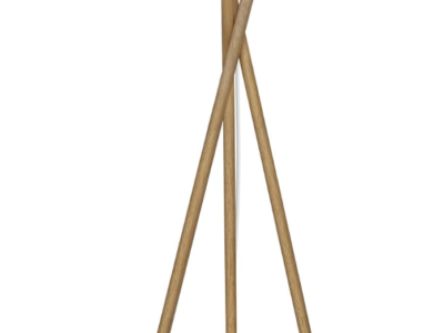 Lampadaire tripod bois blanc