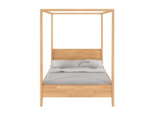 Light Wood Canopy Bed