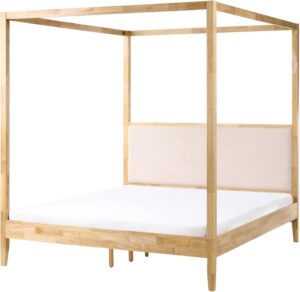 Light Wood Canopy Bed