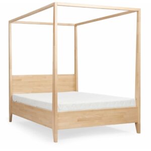 Walnut Finish Canopy Bed