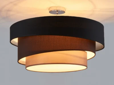Suspension  marron tissu