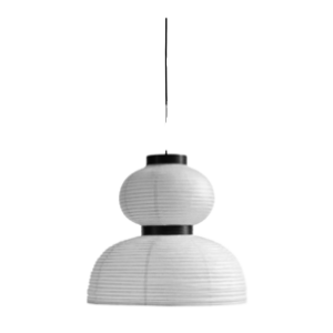 Japanese-Inspired Black and White Paper Pendant Light