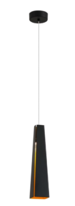 Black and Gold Aluminium Pendant Light