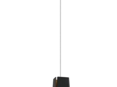 Suspension aluminium noire et or