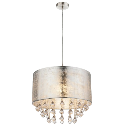 Grey Beaded Pendant Light