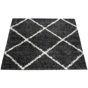 Grey Diamond Pattern Rug