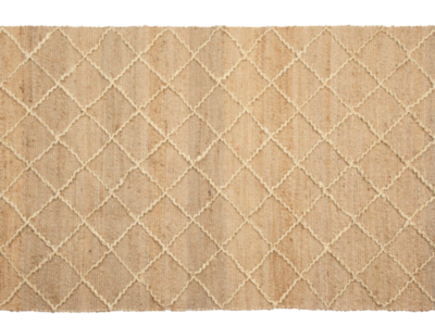 Tapis coton laine naturel