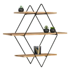 Industrial Diamond-Shaped Shelving Unit