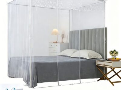 Cadre baldaquin metal blanc 180 x 200 cm