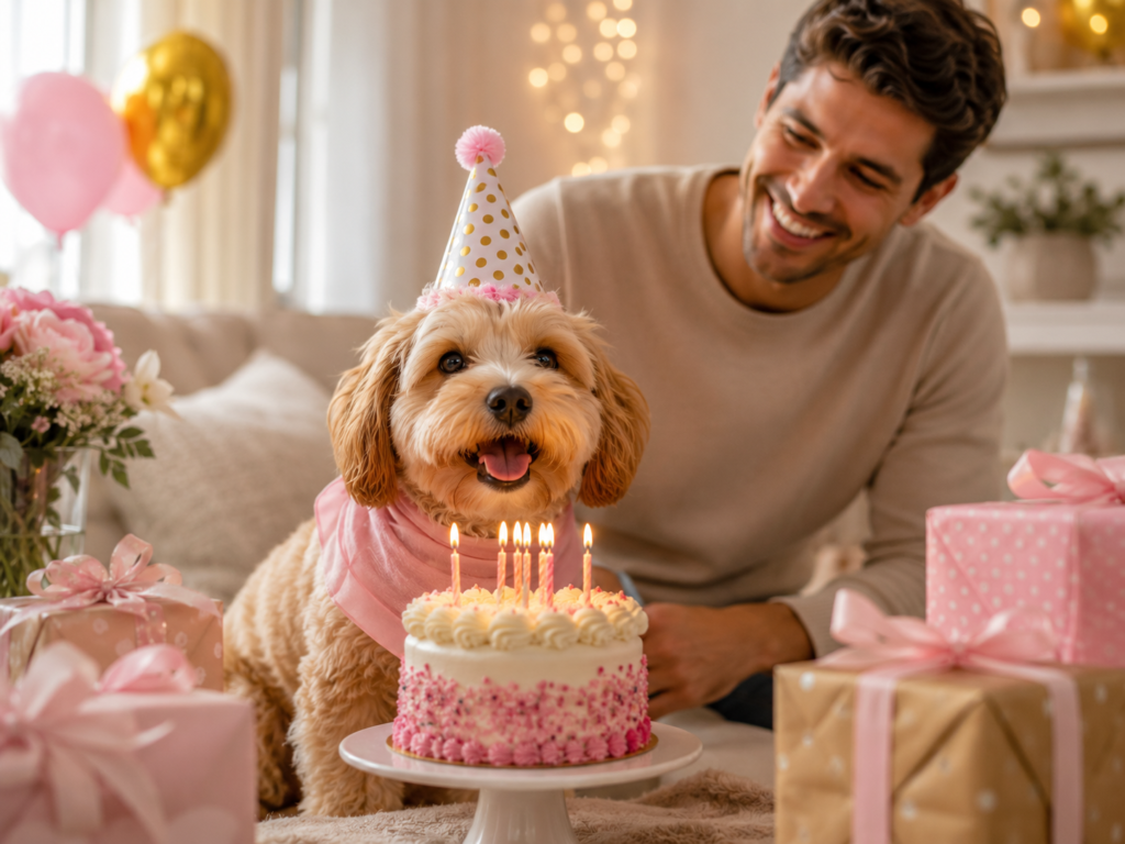 Dog spoilt dog birthday