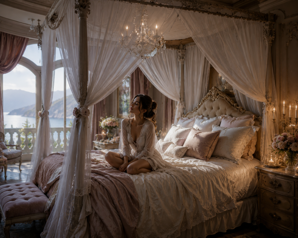 Princess canopy bed for adult