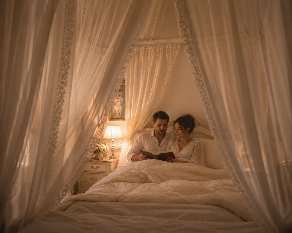 Princess canopy bed intimacy and comfort