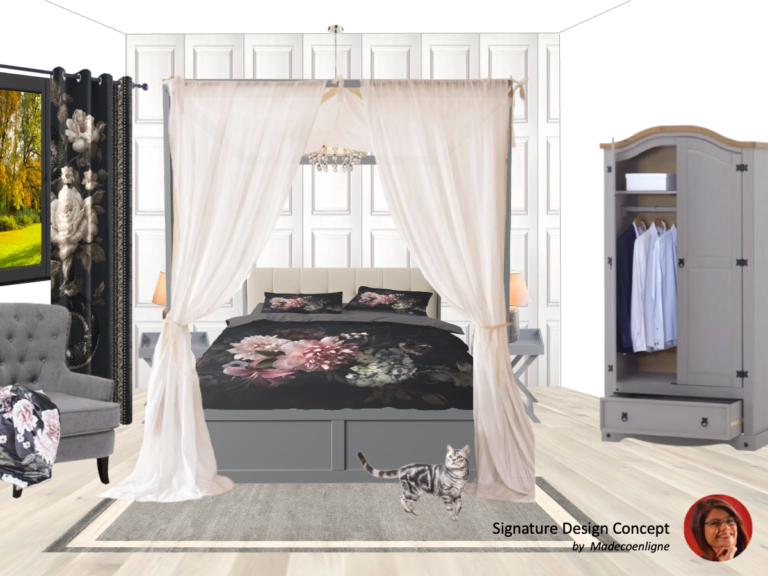 signature design concept country chic canopy bedroom