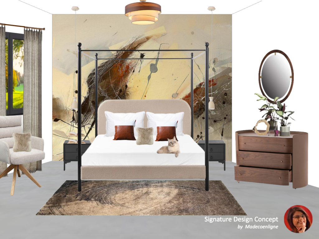 signature design concept modern canopy bedroom