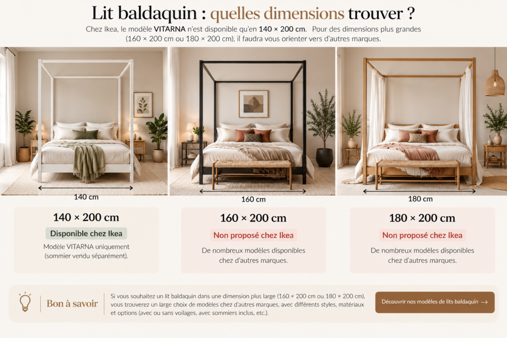 Dimensions lit baldaquin Ikea
