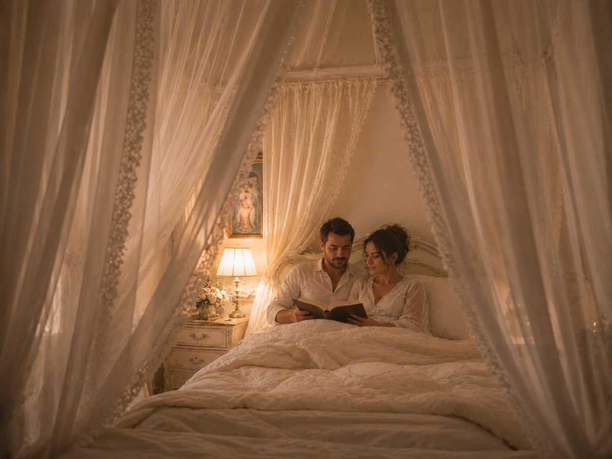 Princess canopy bed intimacy and comfort