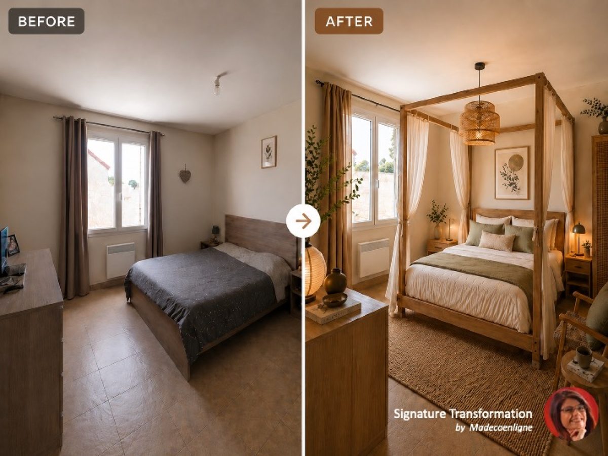 before after boho chic canopy bedroom